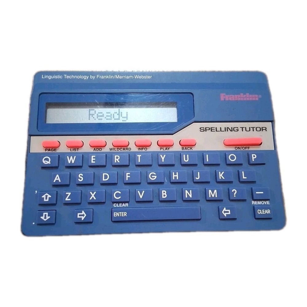 Spelling Tutor Model SA-50 Franklin/Merriam-Webster Tested Works Req. 3AAA Batt.